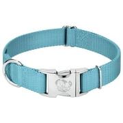 Country Brook Petz® Premium Nylon Dog Collar with Metal Buckle for Small Medium Large Breeds (Extra Large, 1 Inch, Ocean Blue)