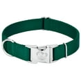 thumbnail image 1 of Country Brook Petz® Premium Nylon Dog Collar with Metal Buckle for Small Medium Large Breeds (Large, 1 Inch, Green), 1 of 4