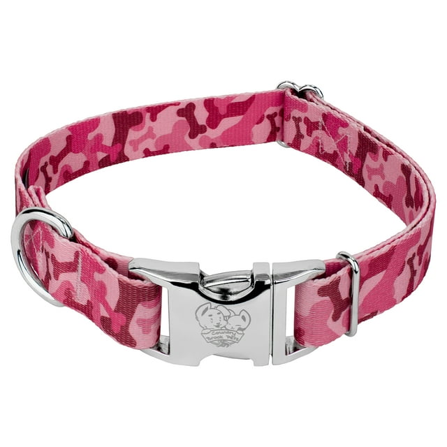Country Brook Petz® Premium Pink Bone Camo Dog Collar, Medium