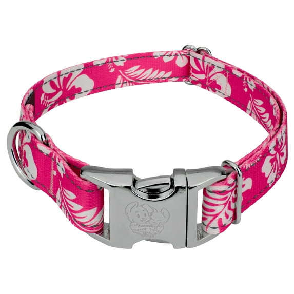 Country Brook Petz® Premium Pink Hawaiian Reflective Dog Collar, Extra Large
