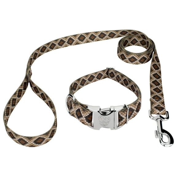 Country Brook Petz® Premium Rattlesnake Dog Collar and Leash, Large