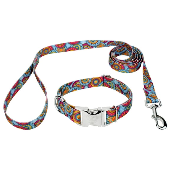 Country Brook Petz® Premium Sky Mandala Dog Collar and Leash, Large