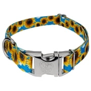 Country Brook Petz  Premium Sunflowers Reflective Dog Collar, Small