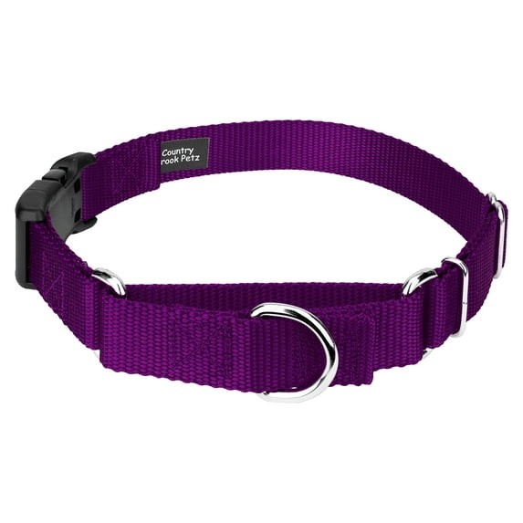 Country Brook Petz® Purple Durable Nylon Martingale with Deluxe Buckle - Made in the USA, Extra Large