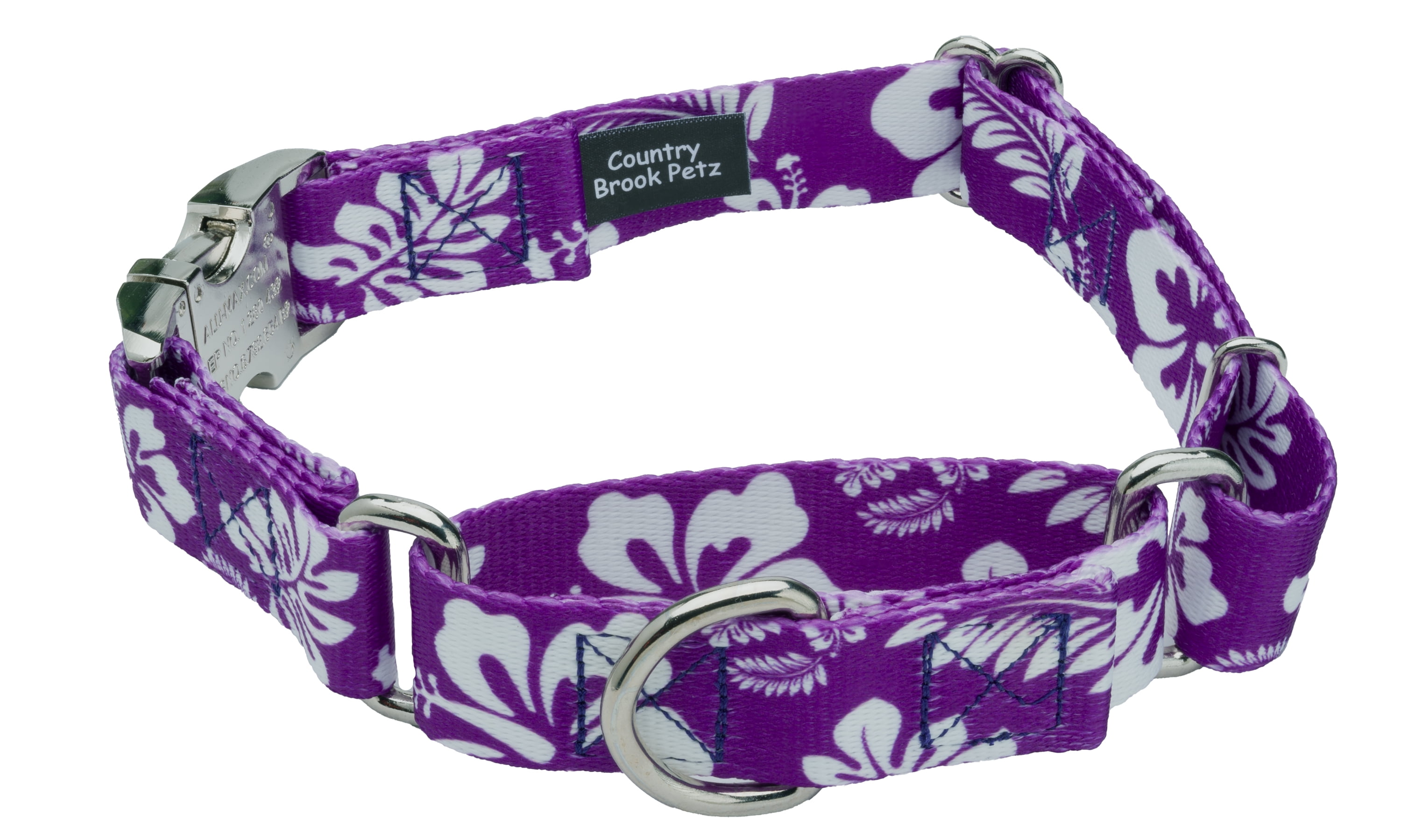 Country Brook Petz® Purple Hawaiian Martingale Dog Collar with
