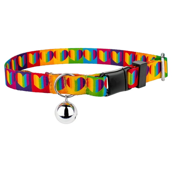 Country Brook Petz® Rainbow Hearts Cat Collar