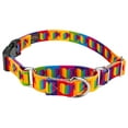 thumbnail image 1 of Country Brook Petz® Rainbow Hearts Martingale with Deluxe Buckle Dog Collar, Extra Large, 1 of 5