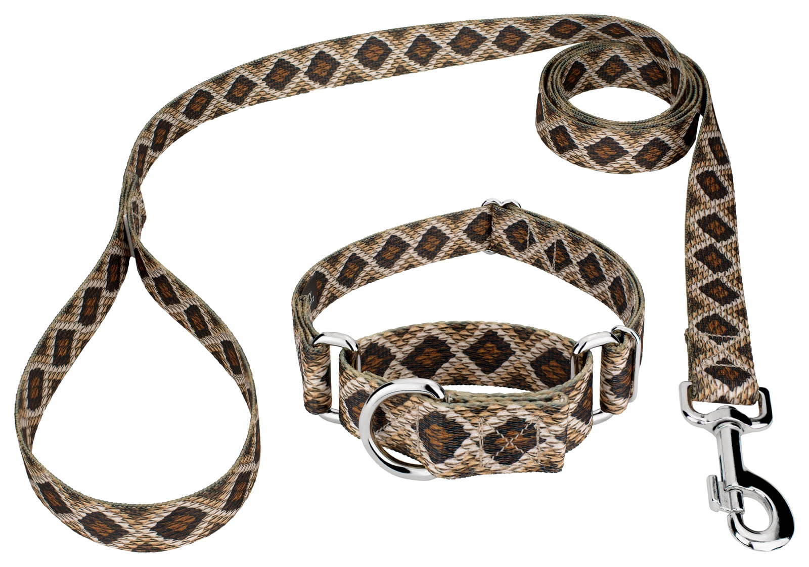 Country Brook Petz® Rattlesnake Martingale Dog Collar and Leash, Medium