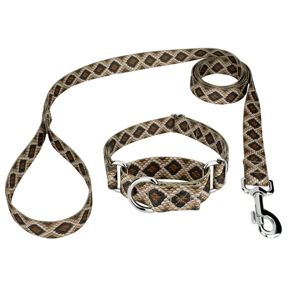 Country Brook Petz® Rattlesnake Martingale Dog Collar and Leash, Medium