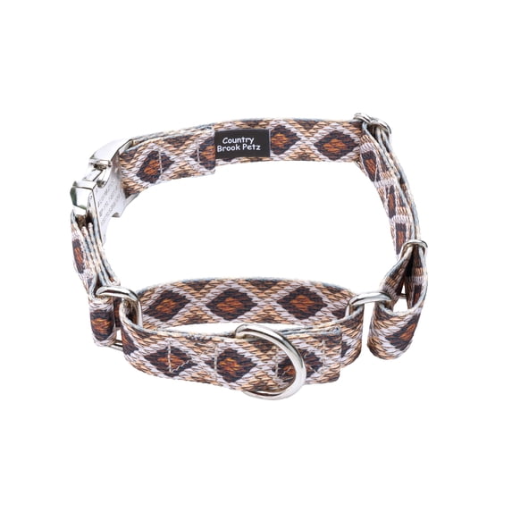 Country Brook Petz® Rattlesnake Martingale Dog Collar with Premium Buckle, Medium