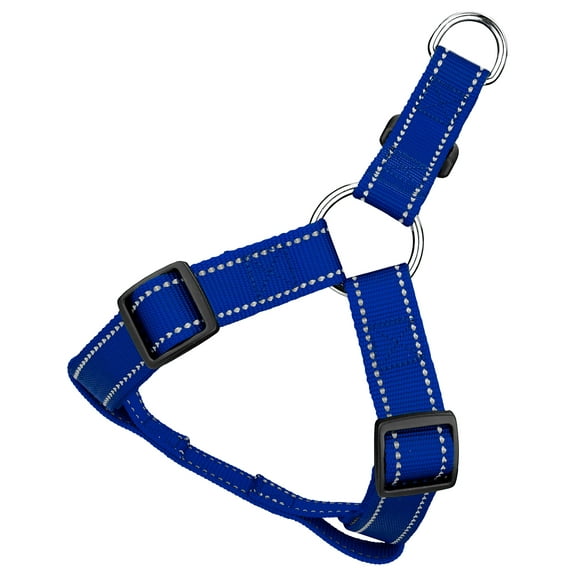Country Brook PetzĀ® Royal Blue Reflective Nylon Step-In Dog Harness - Large
