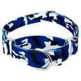 thumbnail image 1 of Country Brook Petz® Royal Blue and White Camo Martingale Dog Collar, Medium, 1 of 5
