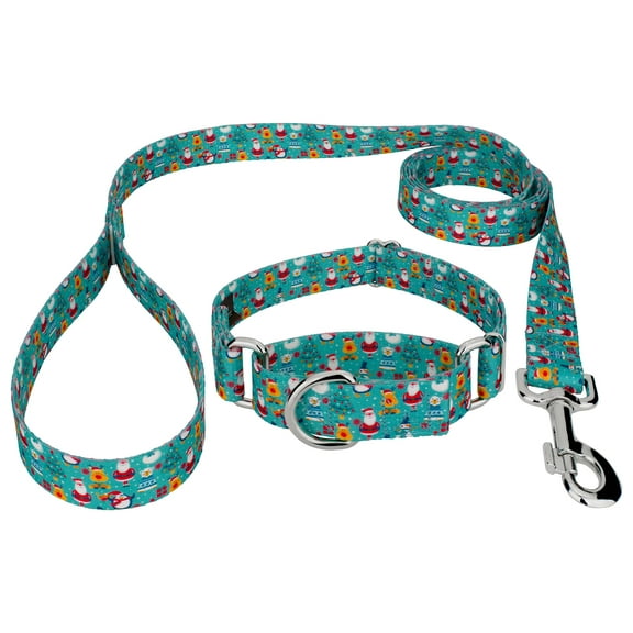 Country Brook Petz® Santa and Friends Martingale Dog Collar and Leash, Mini