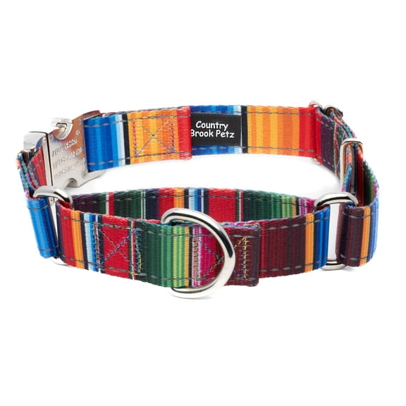 Country Brook Petz® Serape Reflective Martingale Dog Collar with Premium Buckle, Extra Large