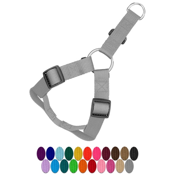 Country Brook Petz® Silver Nylon Step-In Dog Harness, Large