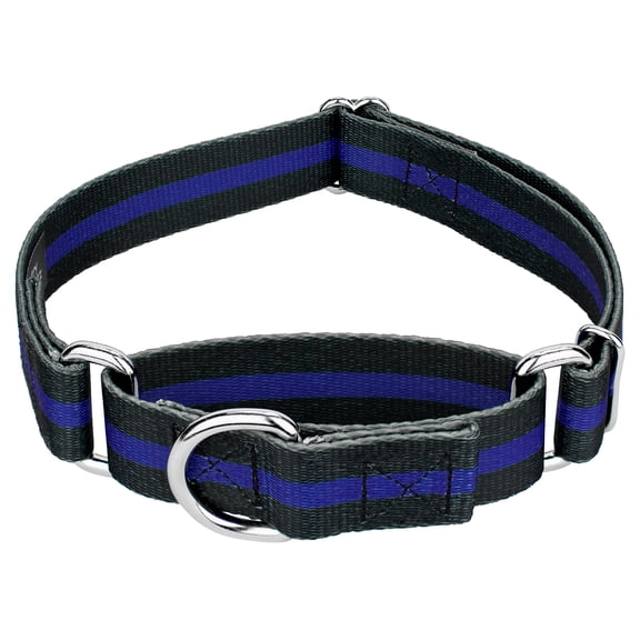Country Brook Petz® Thin Blue Line Martingale Dog Collar, Medium