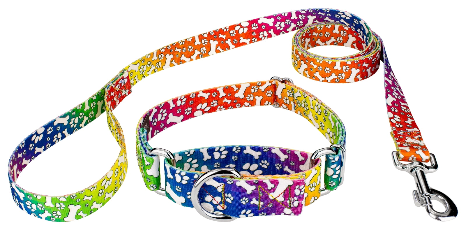 Country Brook Petz® Trippy Doggo Martingale Dog Collar and Leash, Large