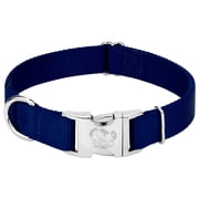 Country Brook Petz  Vibrant 10 Color Selection - Medium Premium Nylon Dog Collar - 1 Inch Wide - Royal Blue