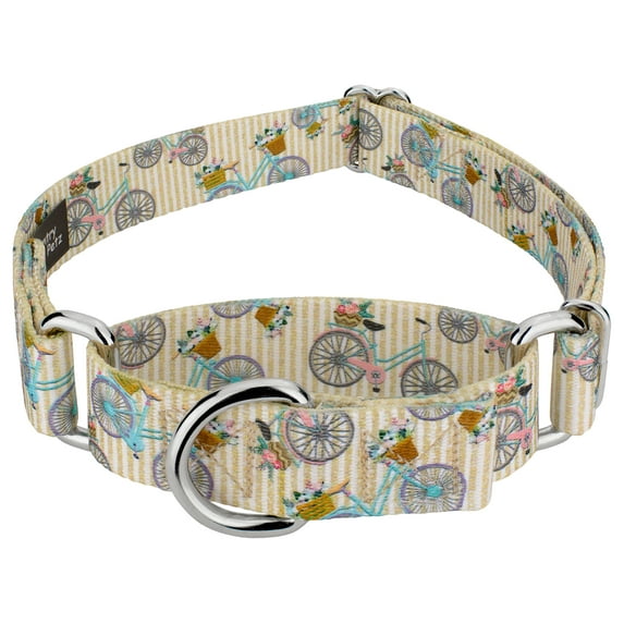 Country Brook Petz® Vintage Bicycles Martingale Dog Collar Limited Edition, 2XS