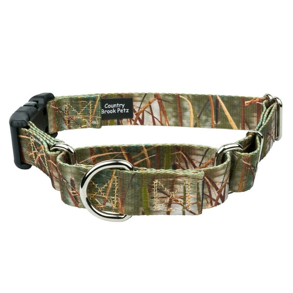 Country Brook Petz® Waterfowl Camo Martingale with Deluxe Buckle, Small