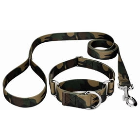 Country Brook Petz® Woodland Camo Martingale Dog Collar and Leash, Small