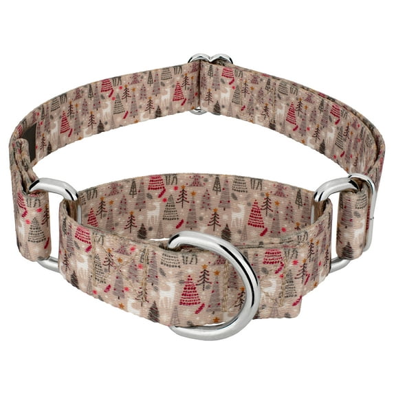 Country Brook Petz® Woodland Christmas Martingale Dog Collar Limited Edition, Small