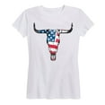 thumbnail image 1 of Country Casuals - American Flag ST-Shirtr Skull - Women's Short Sleeve Graphic T-Shirt, 1 of 5