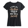 thumbnail image 1 of Country Casuals - Chicken Fried And Tea Sweet - Women's Short Sleeve Graphic T-Shirt, 1 of 5
