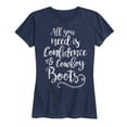 thumbnail image 1 of Country Casuals - Confidence And Cowboy Boots - Women's Short Sleeve Graphic T-Shirt, 1 of 5