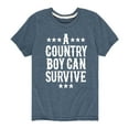 thumbnail image 1 of Country Casuals - Country Boy Can Survive - Toddler And Youth Short Sleeve T-Shirt, 1 of 5
