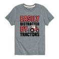 thumbnail image 1 of Country Casuals - Distracted By Tractors - Toddler And Youth Short Sleeve T-Shirt, 1 of 5