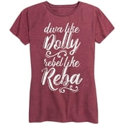 Country Casuals - Diva Like Dolly Rebel Like Reba - Women's Short Sleeve Graphic T-Shirt