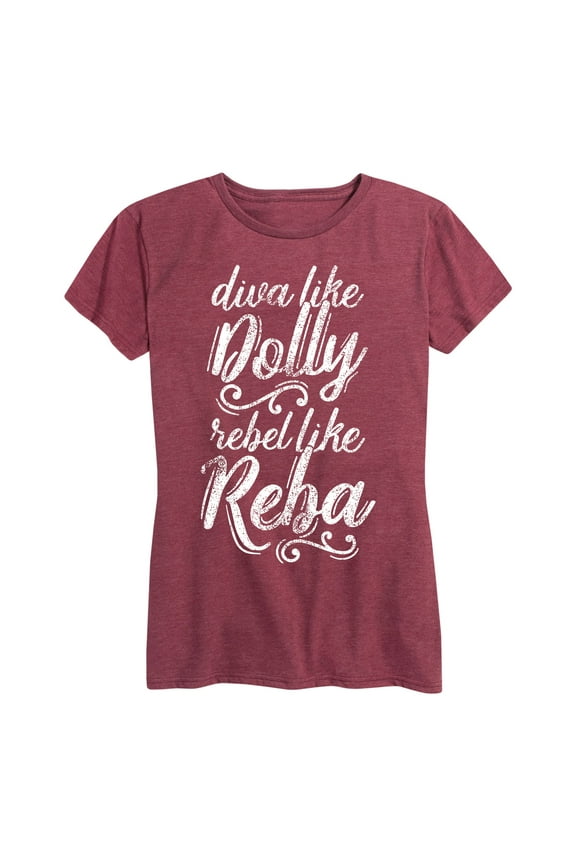 - Diva Like Dolly Rebel Like Reba - Women's Short Sleeve Graphic T-Shirt