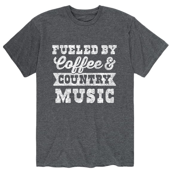 Instant Message - Fueled by Coffee and Country Music - Men's Short Sleeve Graphic T-shirt