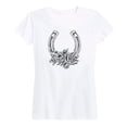 thumbnail image 1 of Country Casuals - Horseshoe With Flowers - Women's Short Sleeve Graphic T-Shirt, 1 of 5