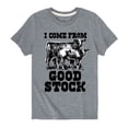 thumbnail image 1 of Country Casuals - I Come From Good Stock - Toddler And Youth Short Sleeve T-Shirt, 1 of 5