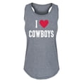 thumbnail image 1 of Country Casuals - I Heart Cowboys - Women's Racerback Tank, 1 of 5