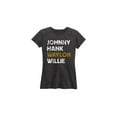 thumbnail image 1 of Instant Message - Johnny Hank Waylon Willie - Women's Short Sleeve Graphic T-shirt, 1 of 5