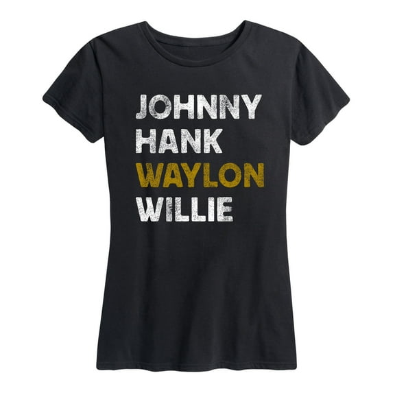Instant Message - Johnny Hank Waylon Willie - Women's Short Sleeve Graphic T-shirt