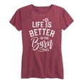 thumbnail image 1 of Country Casuals - Life Is Better In The Barn - Women's Short Sleeve Graphic T-Shirt, 1 of 5