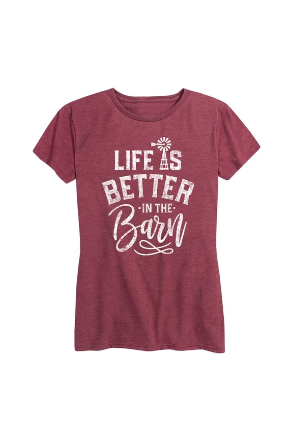 - Life Is Better In The Barn - Women's Short Sleeve Graphic T-Shirt