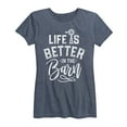 thumbnail image 1 of Country Casuals - Life Is Better In The Barn - Women's Short Sleeve Graphic T-Shirt, 1 of 5