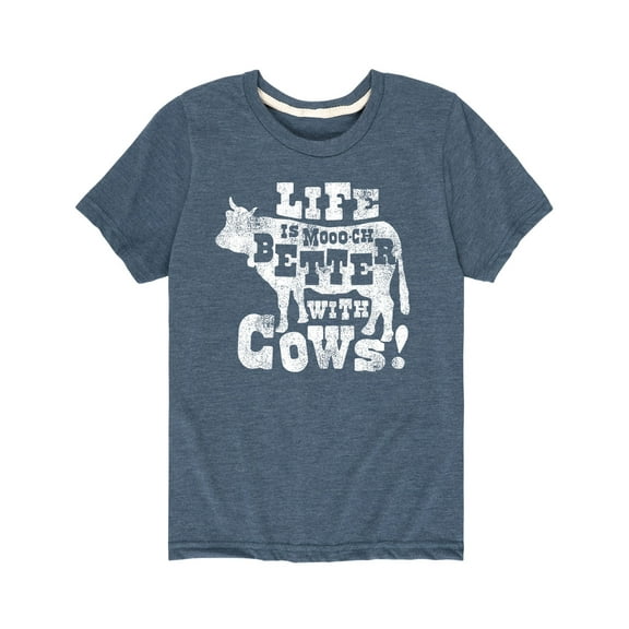 Country Casuals - Life Is Better With Cows - Youth Short Sleeve Graphic T-Shirt