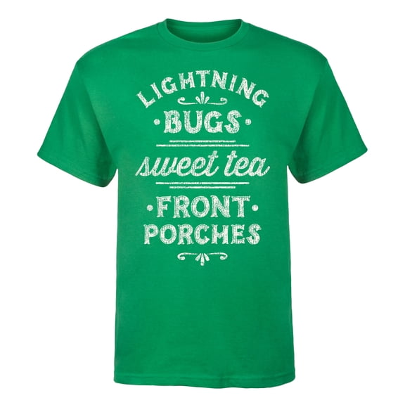 Country Casuals - Lightning Bugs Sweet Tea Front Porches - Men's Short Sleeve Graphic T-Shirt