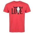thumbnail image 1 of Country Casuals - Love With Cow Skull - Men's Short Sleeve Graphic T-Shirt, 1 of 5