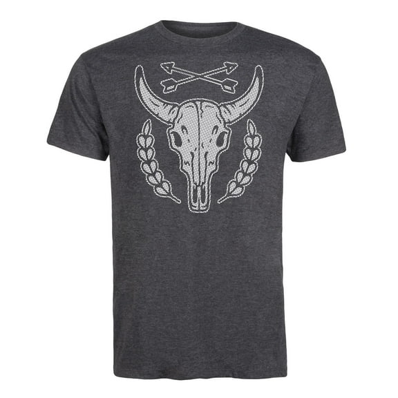 Country Casuals - Steer Skull Crest - Men's Short Sleeve Graphic T-Shirt