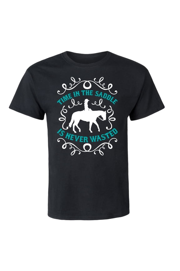 - Time In The Saddle Is Never Wasted - Men's Short Sleeve Graphic T-Shirt