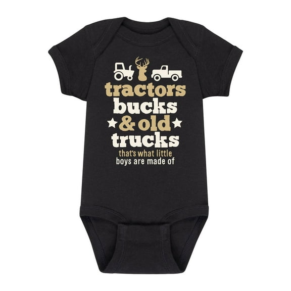 Country Casuals - Tractors Bucks And Old Trucks - Infant Baby One Piece