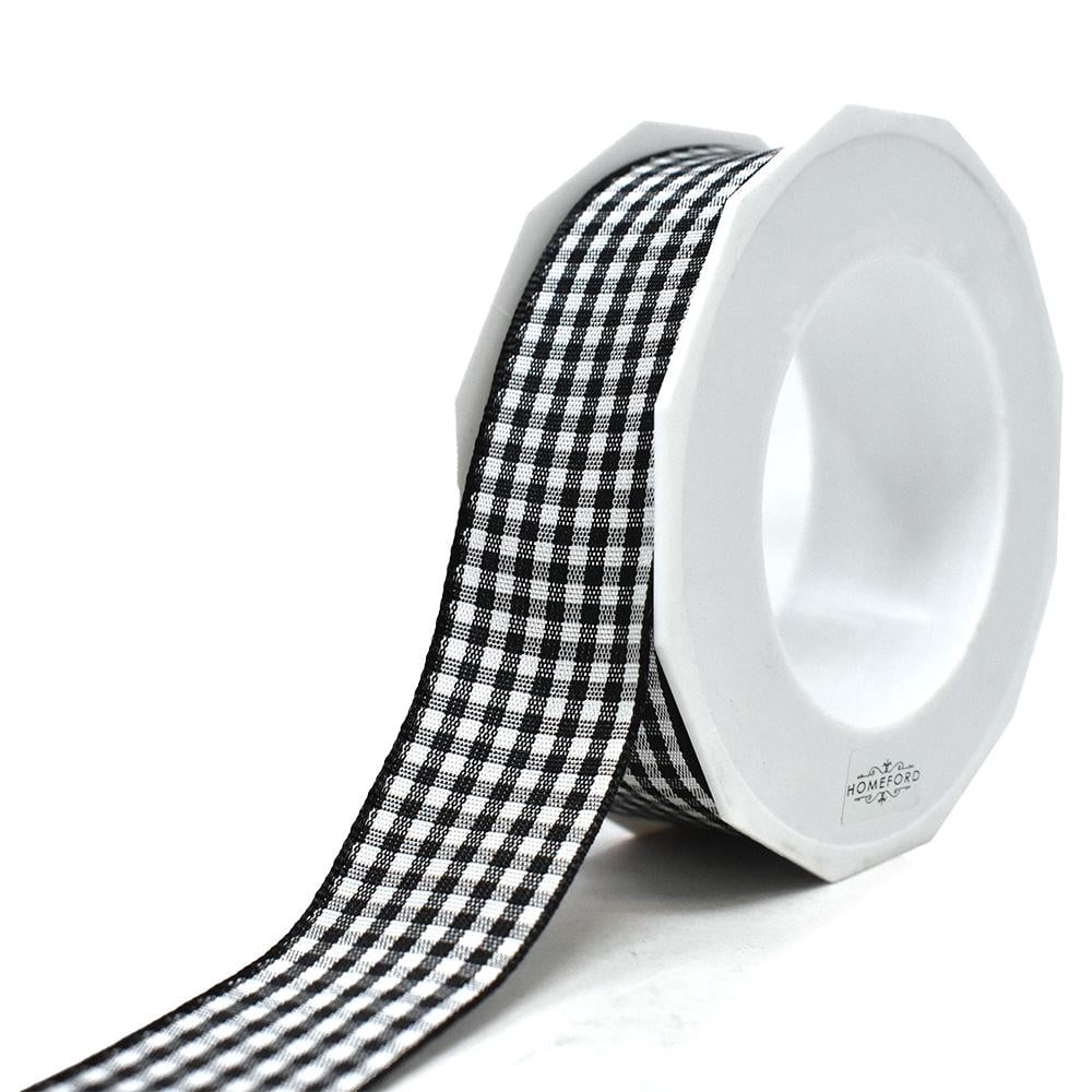 Country Check Pattern Ribbon, Black, 1-Inch, 10-Yard - Walmart.com