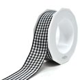 thumbnail image 1 of Country Check Pattern Ribbon, Black, 1-Inch, 10-Yard, 1 of 1